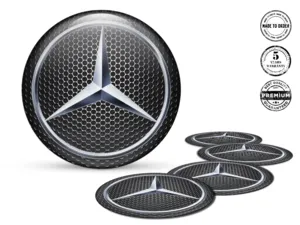 Mercedes Gewölbte Aufkleber Stil Luxus Felgenlogos
